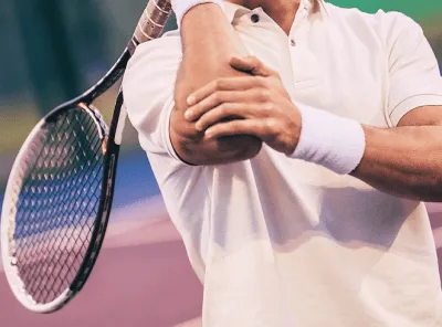 Elbow pain treatment for tennis elbow and sports injuries